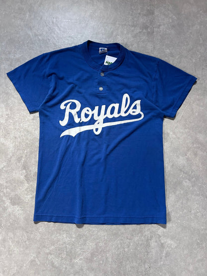 90s Vintage Kansas City Royals Script Button T Shirt - S - S | Martin City Vintage