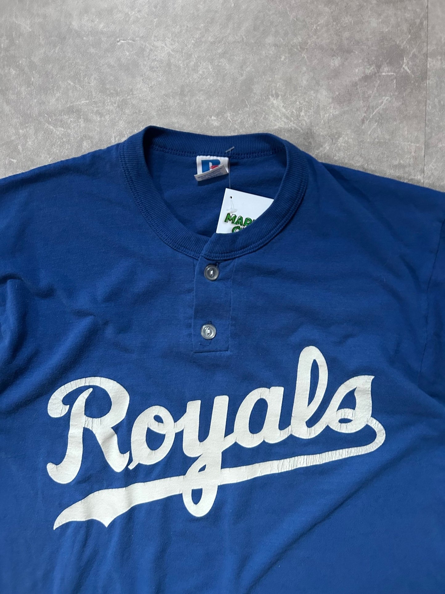 90s Vintage Kansas City Royals Script Button T Shirt - S - S | Martin City Vintage