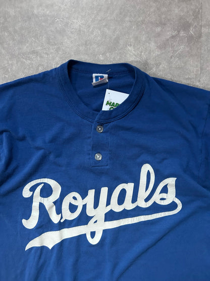 90s Vintage Kansas City Royals Script Button T Shirt - S - S | Martin City Vintage