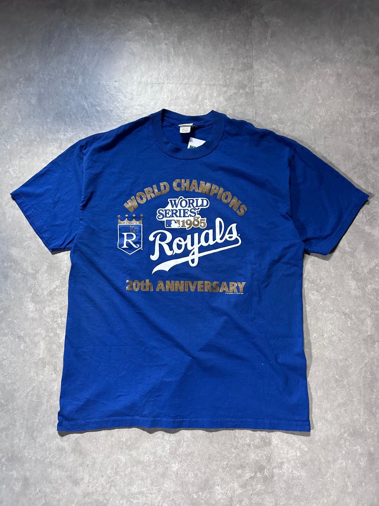 2005 Vintage Kansas City Royals World Series Anniversary Blue T Shirt - XL - XL | Martin City Vintage