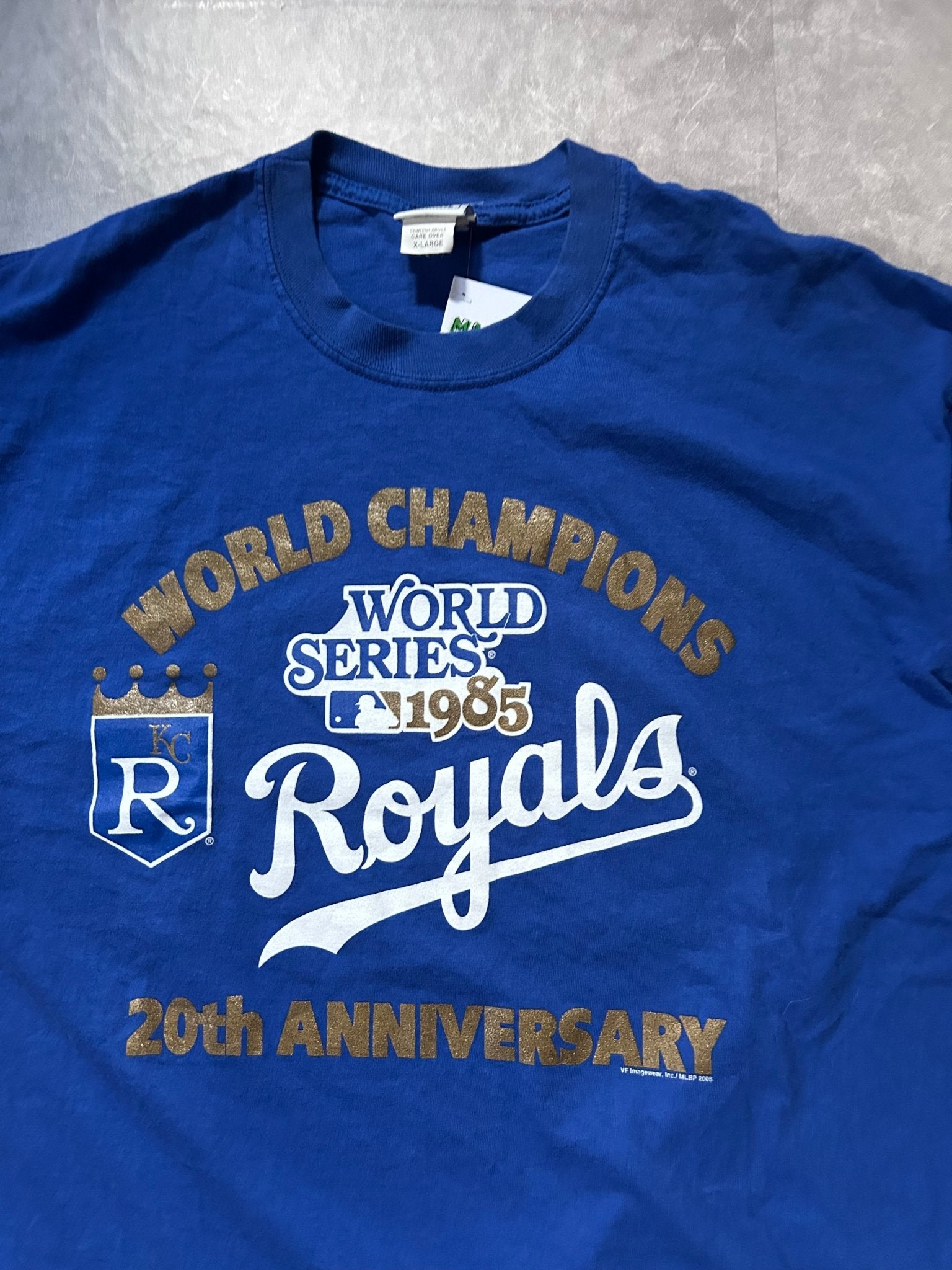 2005 Vintage Kansas City Royals World Series Anniversary Blue T Shirt - XL - XL | Martin City Vintage