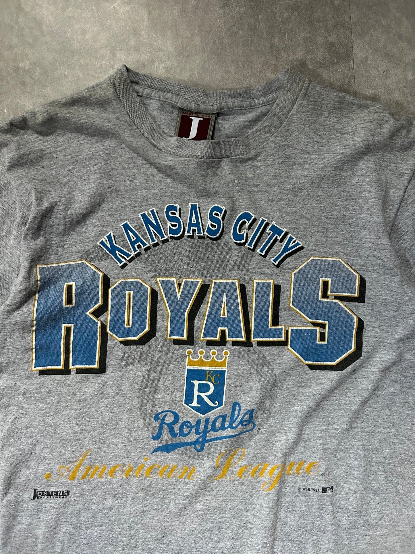 90s vintage Kansas City Royals Jostens Gray T Shirt - M - M | Martin City Vintage