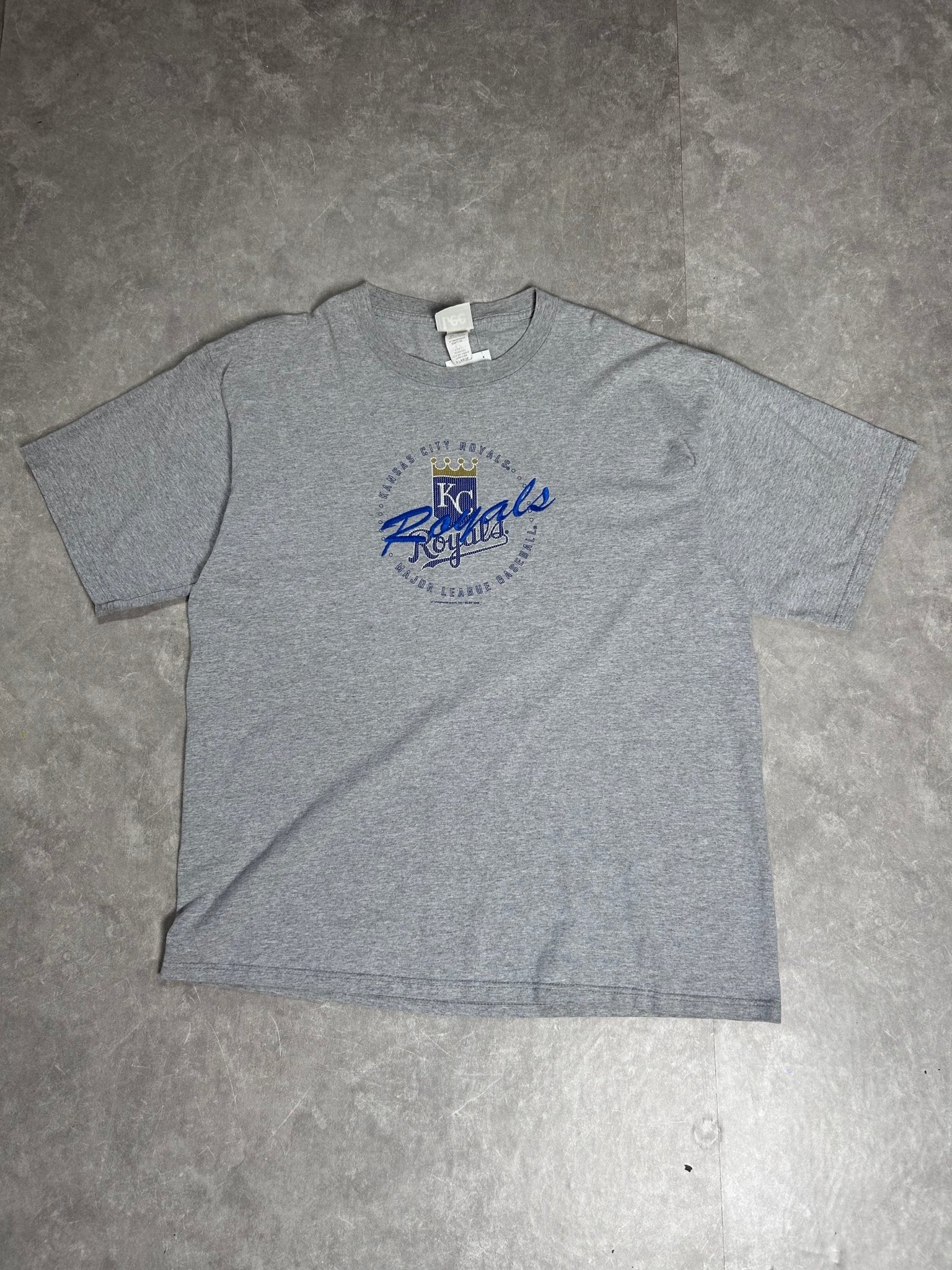 2000s Vintage Kansas City Royals Embroidered Gray T Shirt - XL - XL | Martin City Vintage