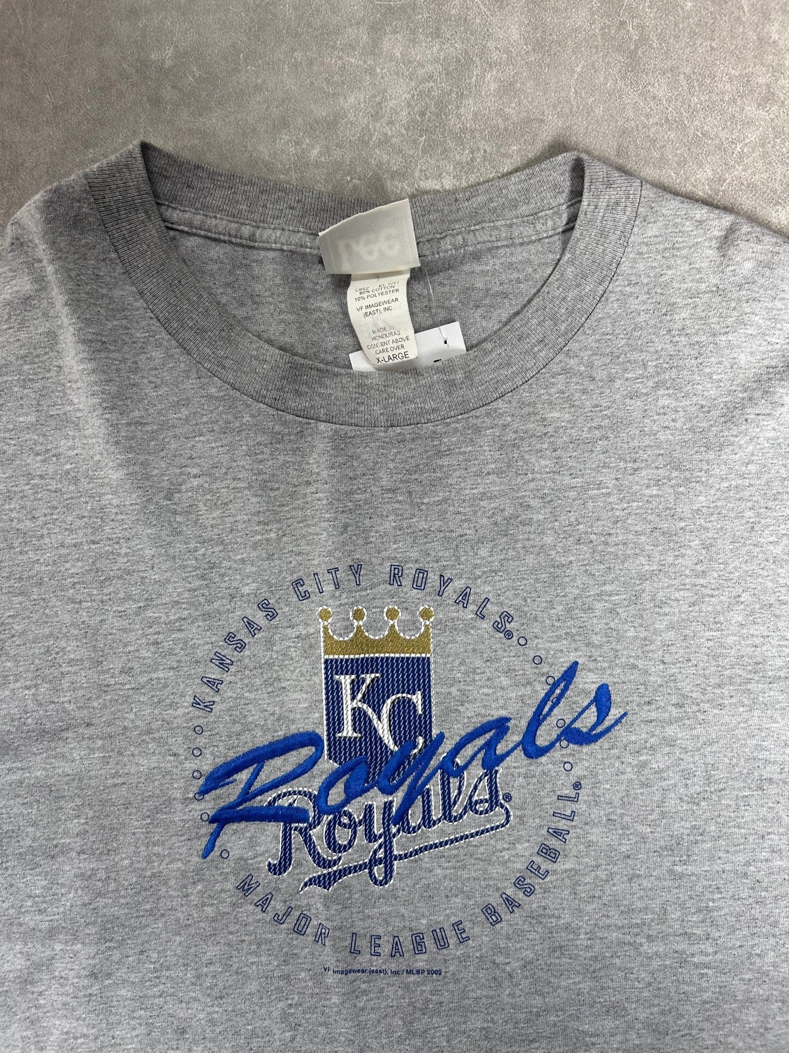 2000s Vintage Kansas City Royals Embroidered Gray T Shirt - XL - XL | Martin City Vintage