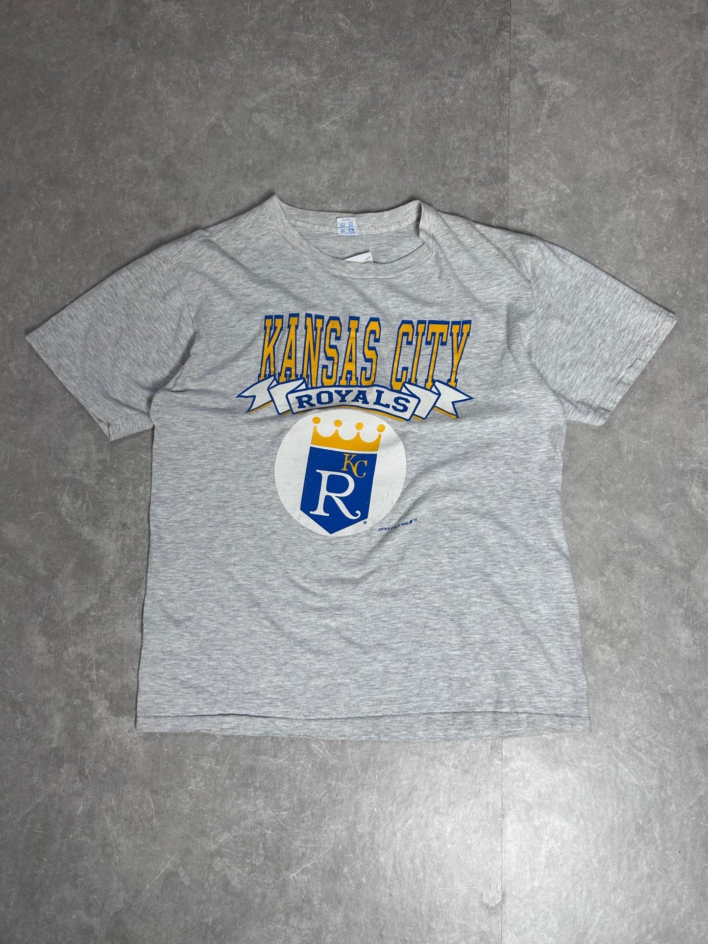 1988 Vintage Kansas City Royals Heather Gray T Shirt - L - L | Martin City Vintage