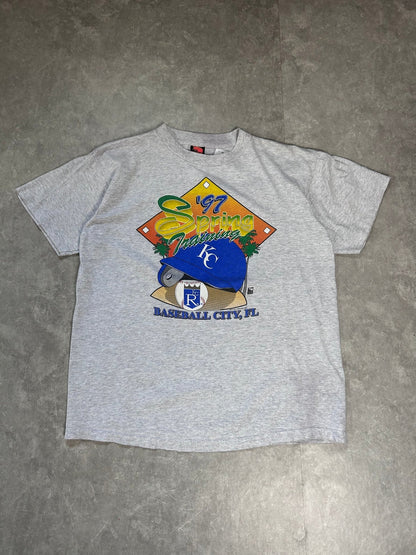 1997 Vintage Kansas City Royals Spring Training Heather Gray T Shirt - XL - XL | Martin City Vintage