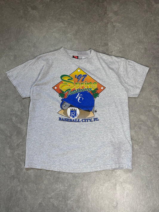 1997 Vintage Kansas City Royals Spring Training Heather Gray T Shirt - XL - XL | Martin City Vintage
