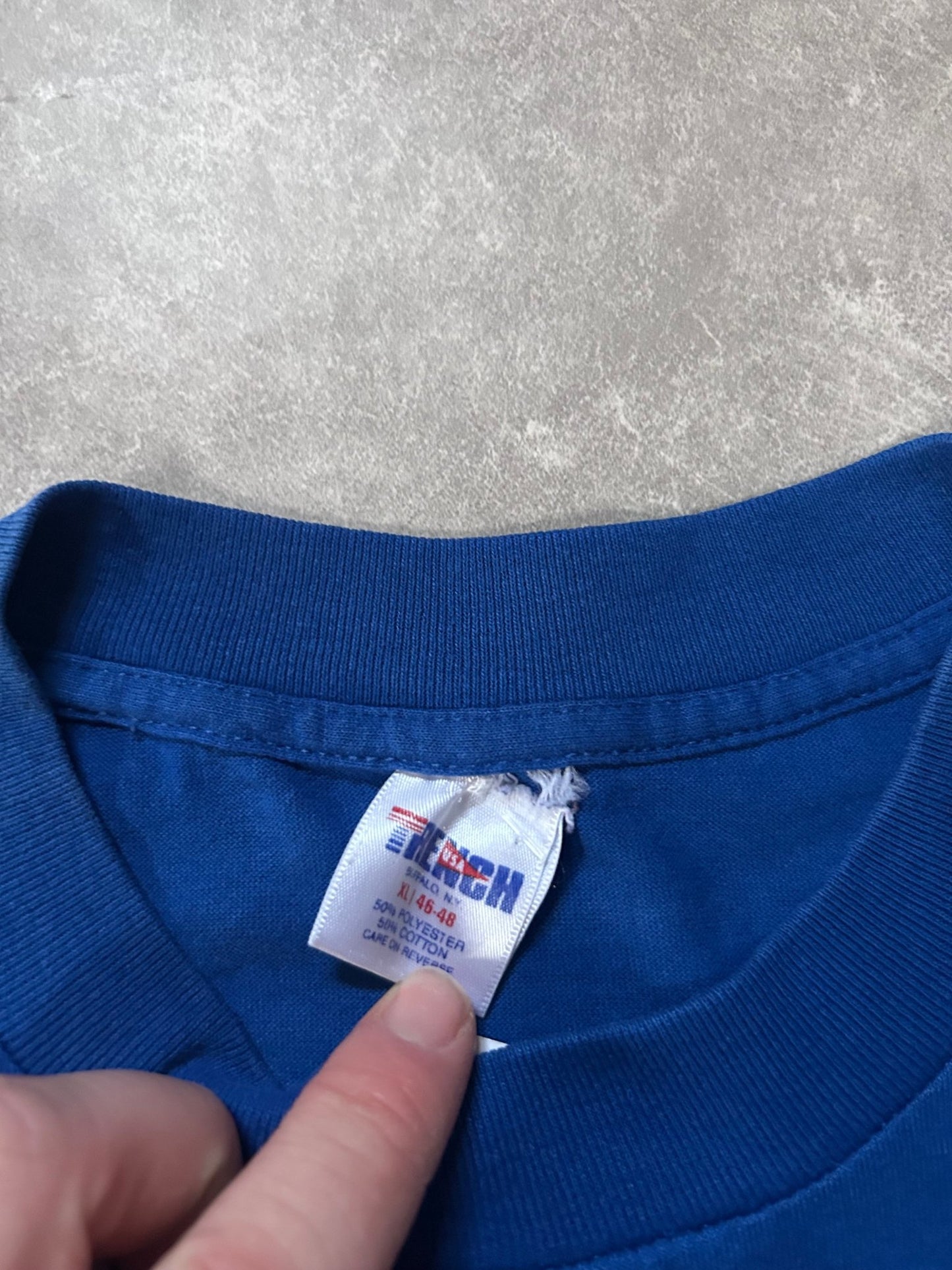 90s Vintage Kansas City Royals Trench Crest Blue T Shirt - XL - XL | Martin City Vintage