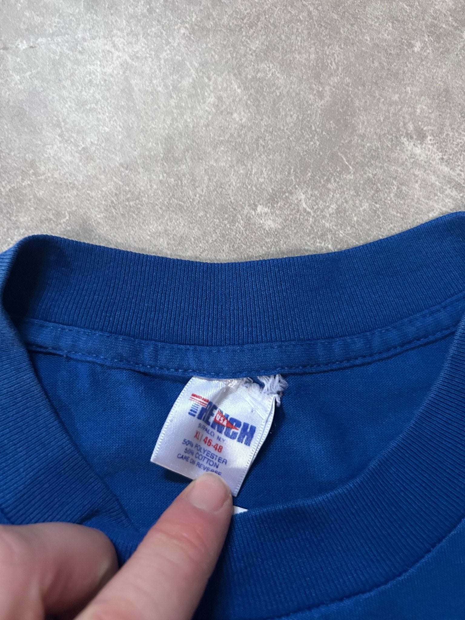 90s Vintage Kansas City Royals Trench Crest Blue T Shirt - XL - XL | Martin City Vintage