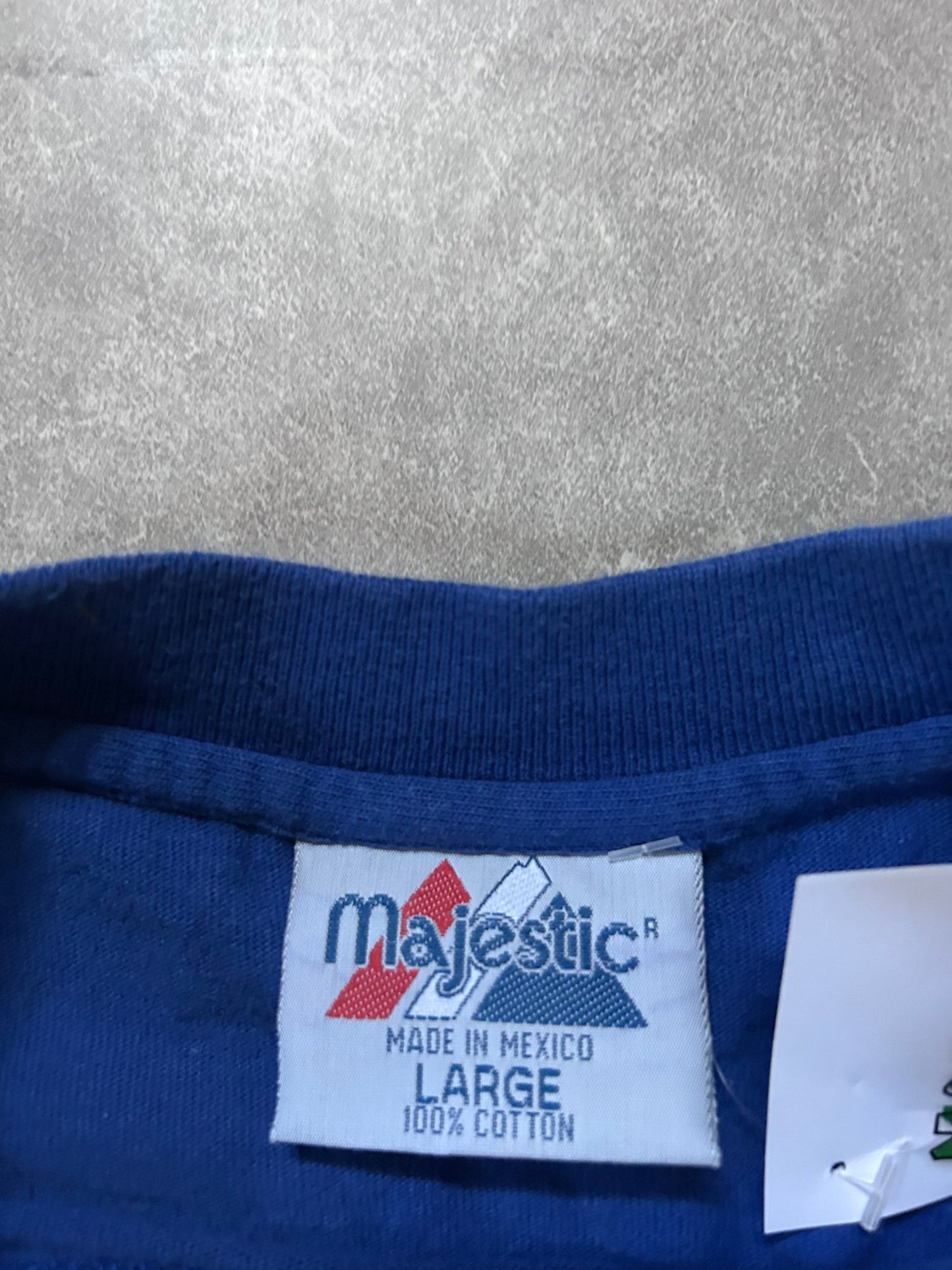 90s Vintage Kansas City Royals Majestic Script Blue T Shirt - L - L | Martin City Vintage