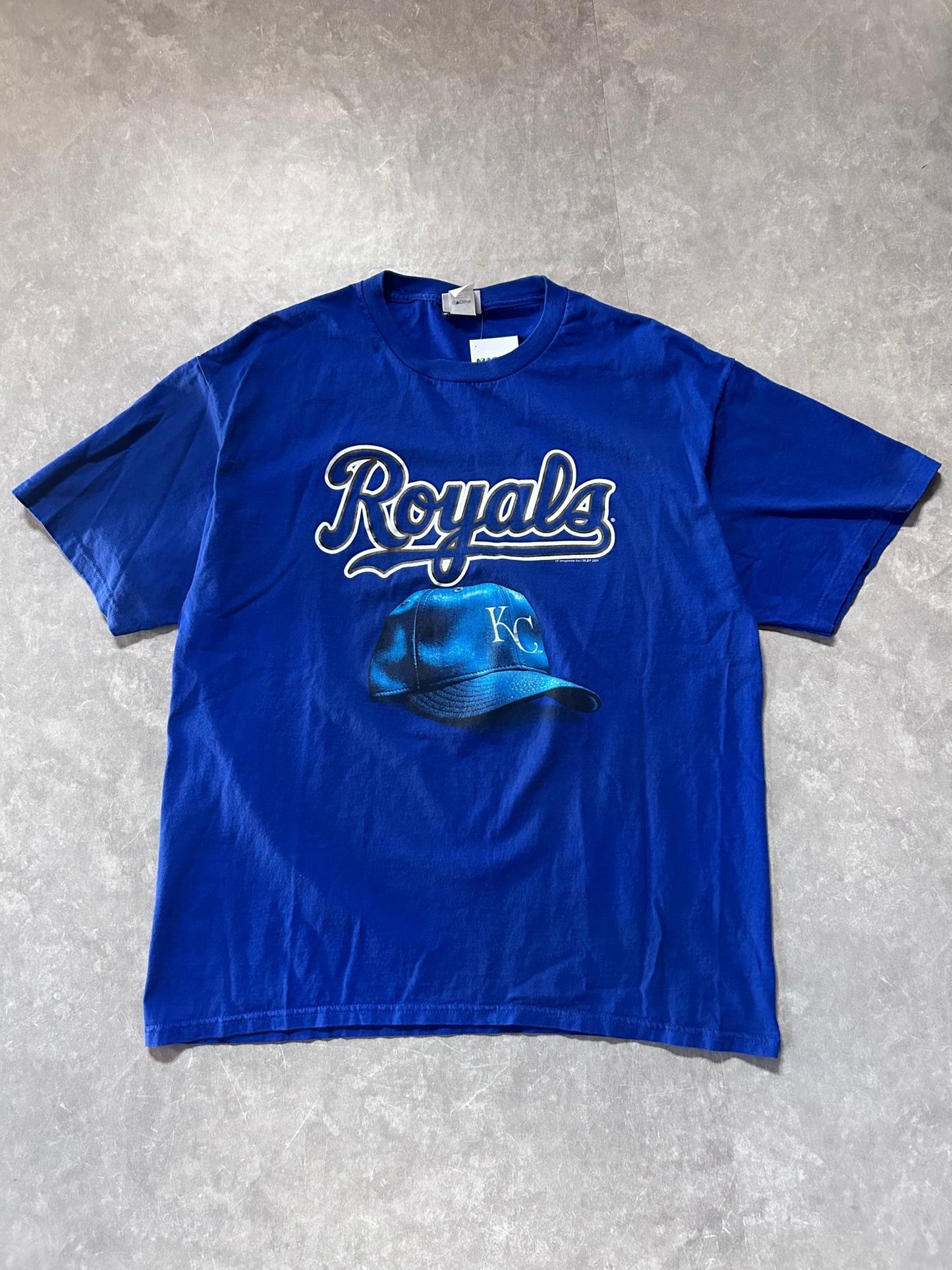 2000s Vintage Kansas City Royals Hat Blue T Shirt - L & XL - XL | Martin City Vintage
