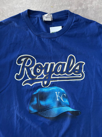 2000s Vintage Kansas City Royals Hat Blue T Shirt - L & XL - XL | Martin City Vintage