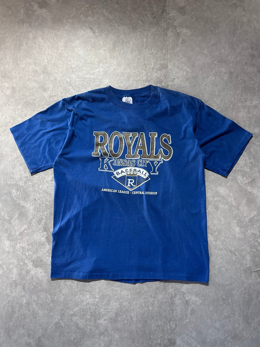 90s Vintage Kansas City Royals Baseball Diamond Blue T Shirt - XL - XL | Martin City Vintage