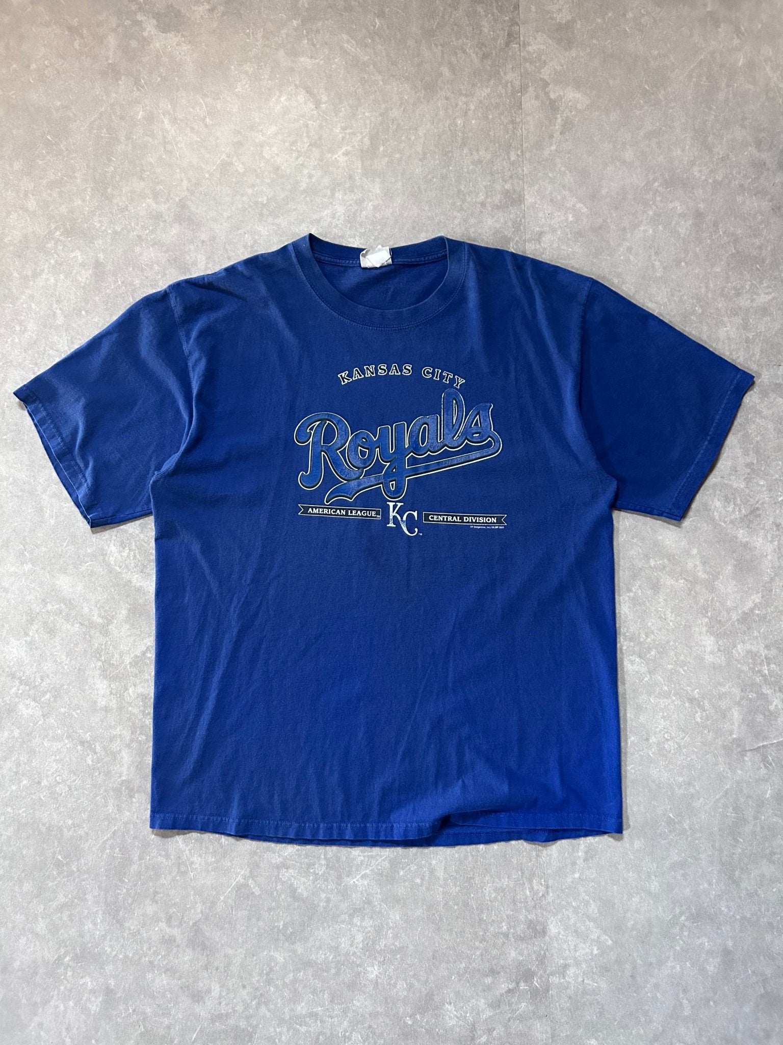 2000s Vintage Kansas City Royals Blue Script Blue T Shirt - L - L | Martin City Vintage