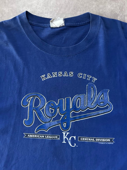 2000s Vintage Kansas City Royals Blue Script Blue T Shirt - L - L | Martin City Vintage