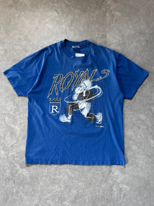 90s Vintage Kansas City Royals Swing Blue T Shirt - XL - XL | Martin City Vintage