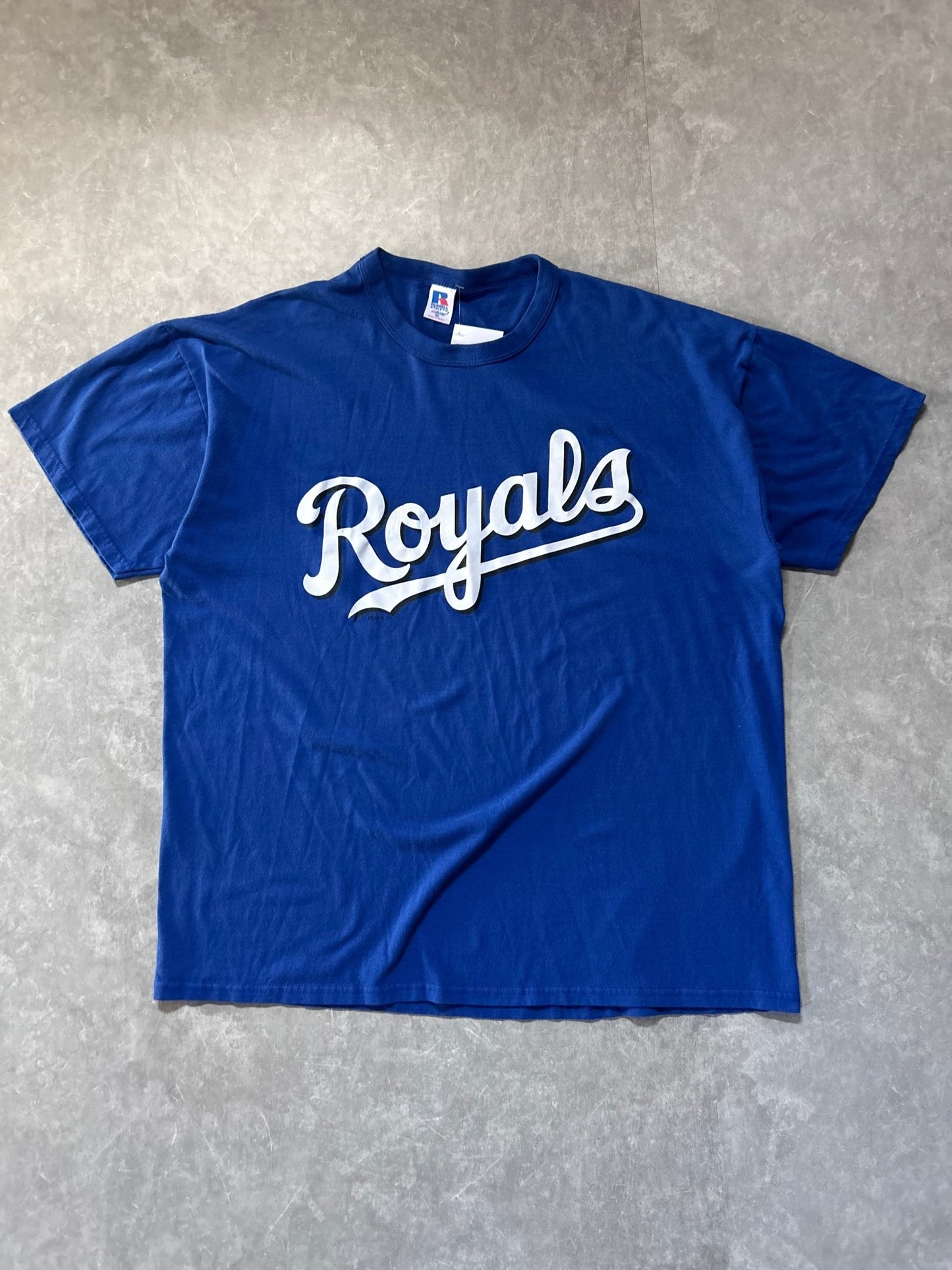 90s Vintage Kansas City Royals Script Russell Ble T Shirt - XL - XL | Martin City Vintage