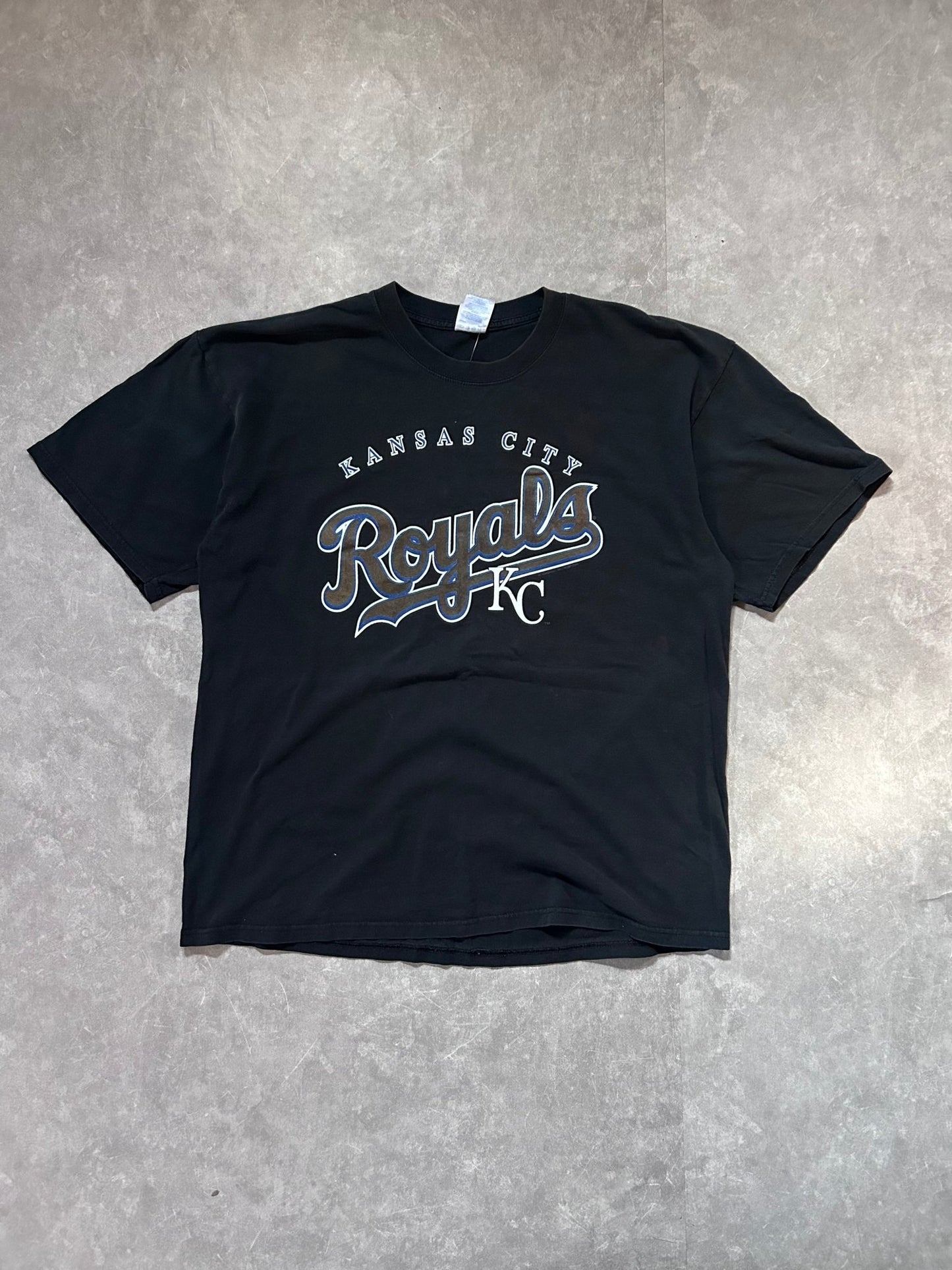 2000s Vintage Kansas City Royals Script Black T Shirt - XL - XL | Martin City Vintage