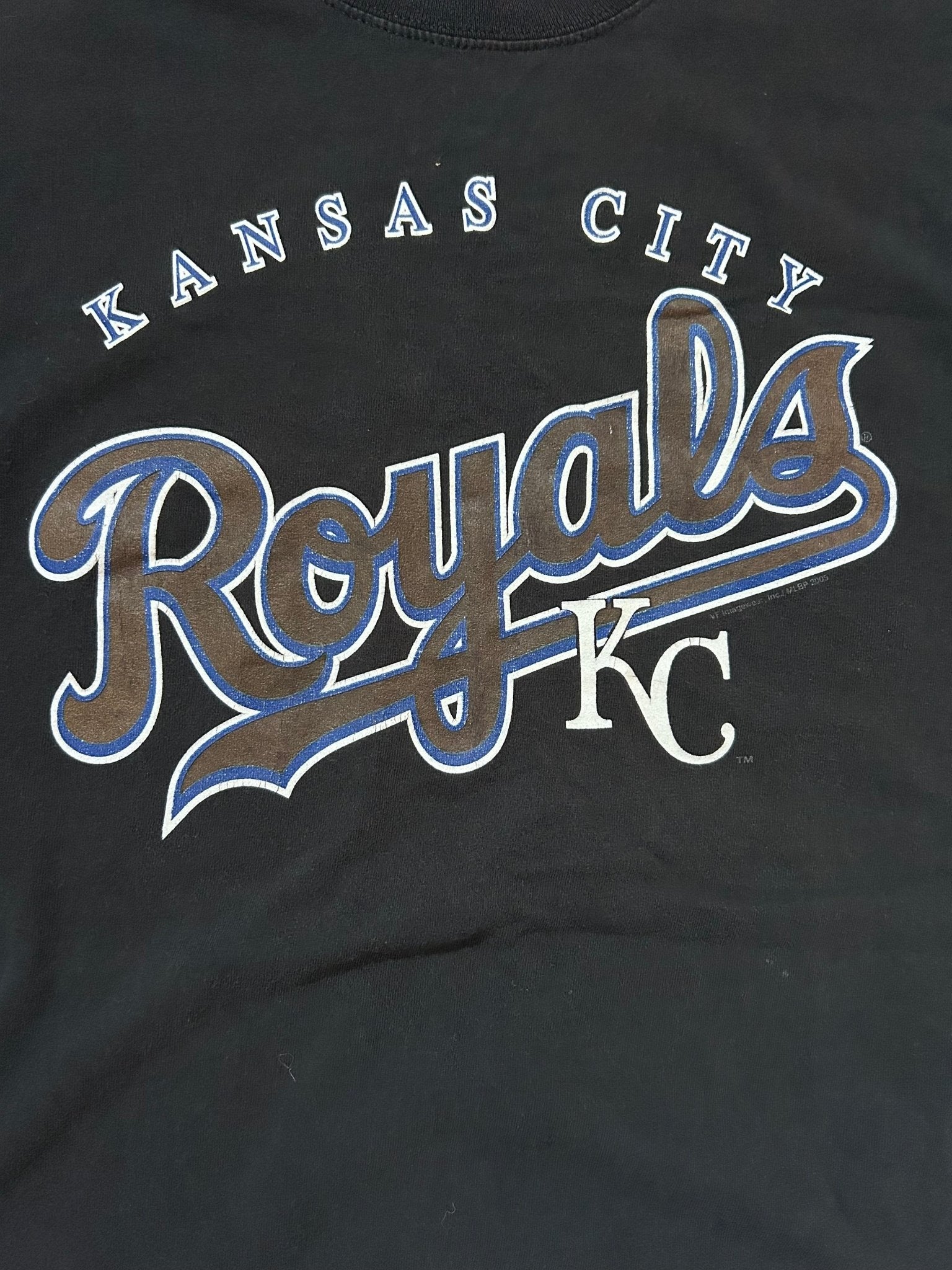 2000s Vintage Kansas City Royals Script Black T Shirt - XL - XL | Martin City Vintage