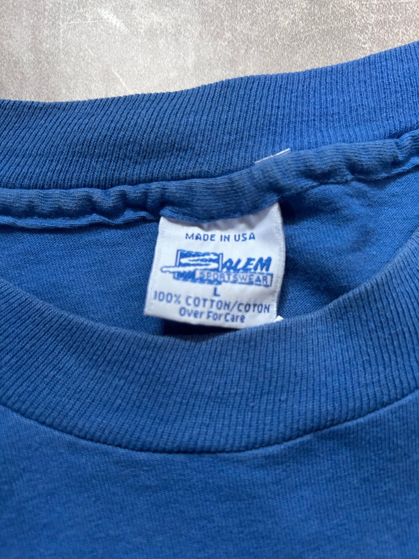 90s Vintage Kansas City Royals George Brett Caricature Blue T Shirt - L - L | Martin City Vintage