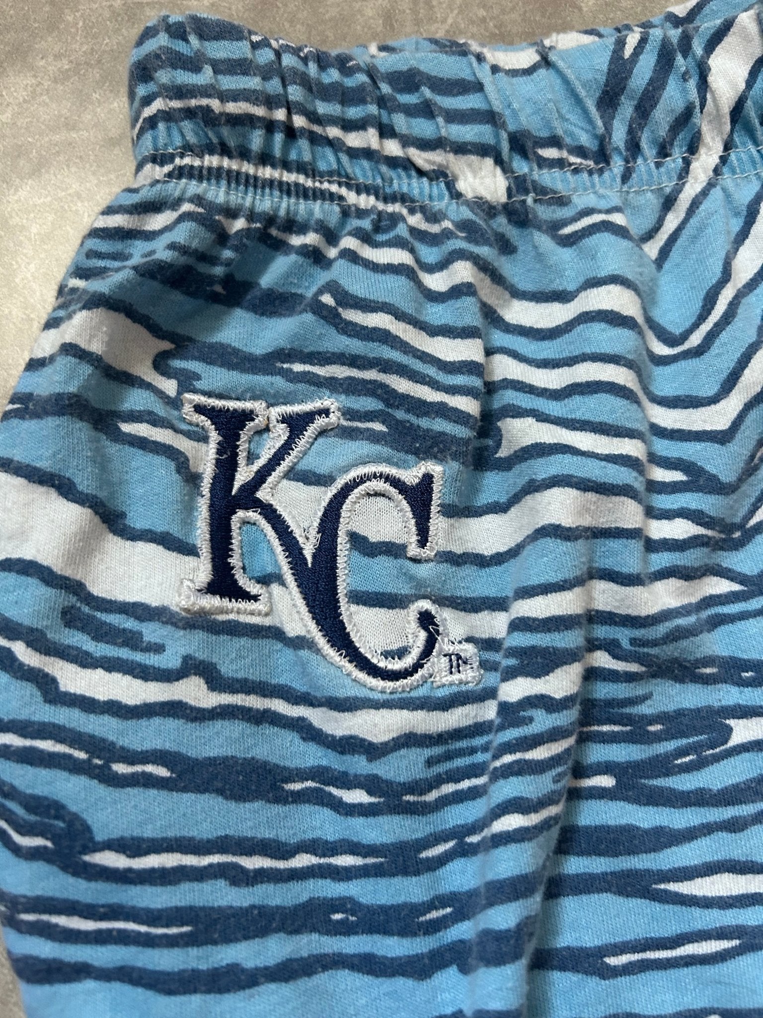 90s Vintage Kansas City Royals Zubaz Baby Blue Sweatpants - L - L | Martin City Vintage