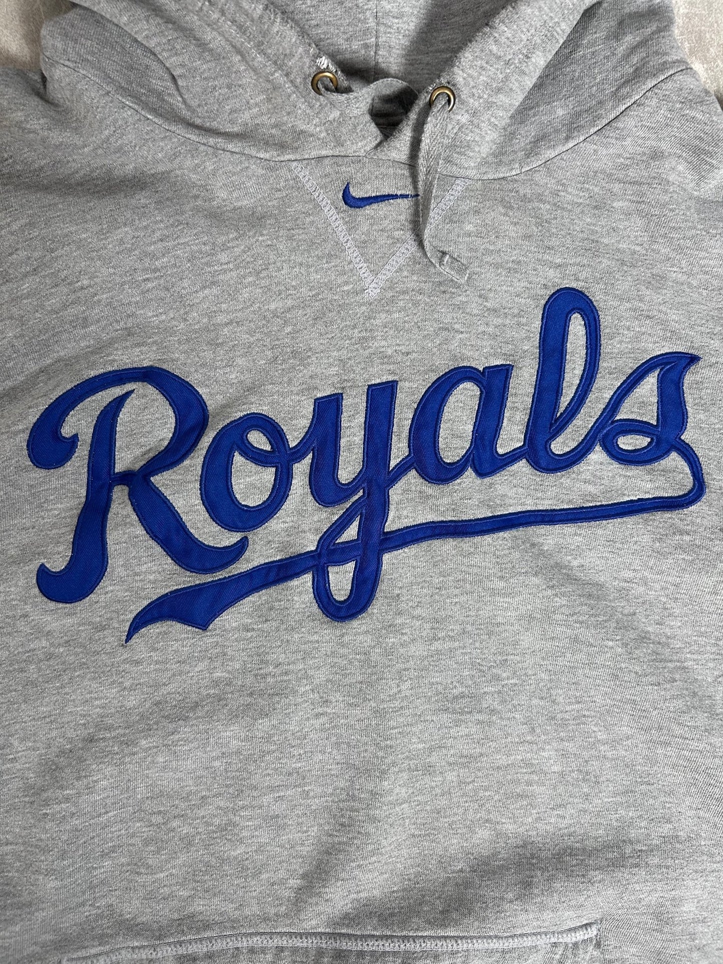 2000s Vintage Kansas City Royals Nike Gray Center Swoosh Hoodie - XXL - XXL | Martin City Vintage