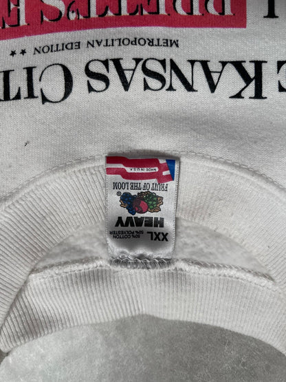 1993 Vintage Kansas City Royals George Brett Retirement White Crewneck - XXL - XXL | Martin City Vintage