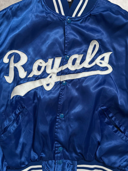 90s Vintage Kansas City Royals Satin Blue Jacket - XL - XL | Martin City Vintage