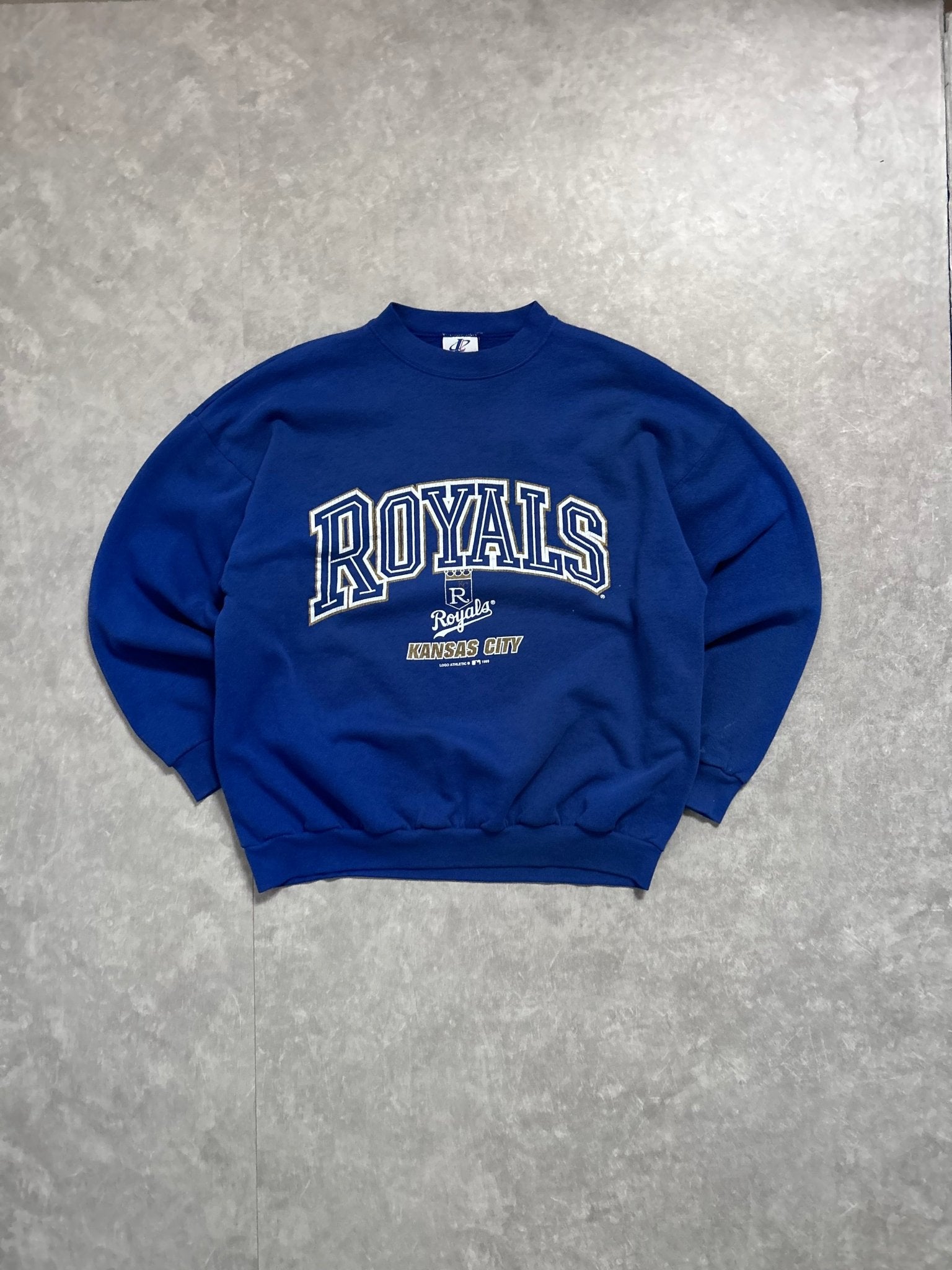90s Vintage Kansas City Royals Logo Athletic Blue Crewneck - XL - XL | Martin City Vintage