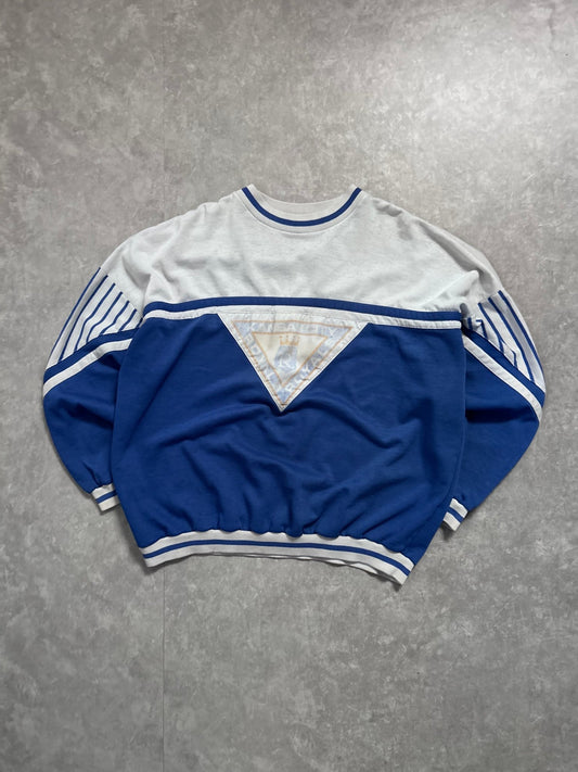 90s Vintage Kansas City Royals Striped White Crewneck - XL - XL | Martin City Vintage
