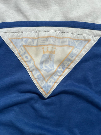 90s Vintage Kansas City Royals Striped White Crewneck - XL - XL | Martin City Vintage