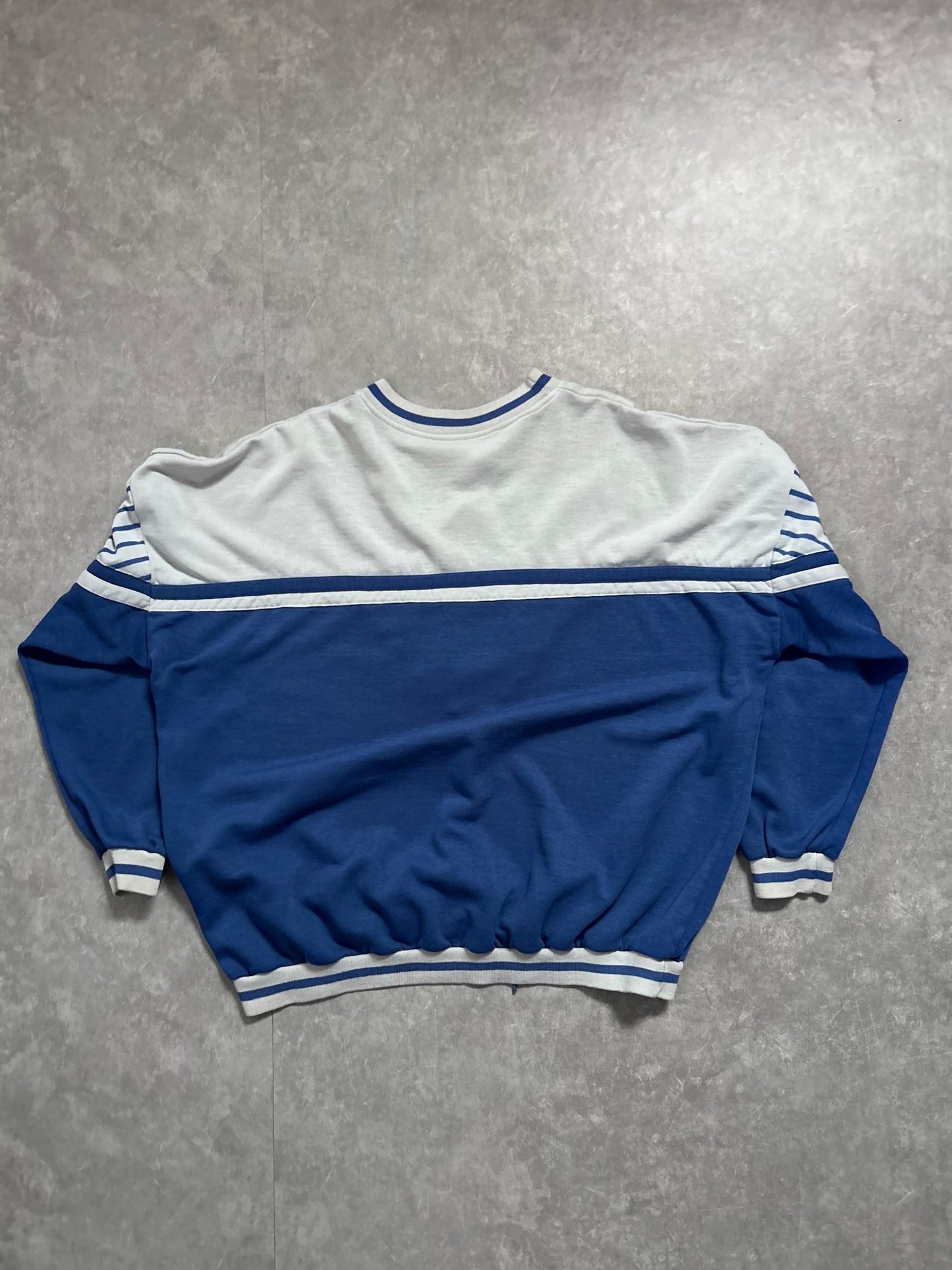 90s Vintage Kansas City Royals Striped White Crewneck - XL - XL | Martin City Vintage