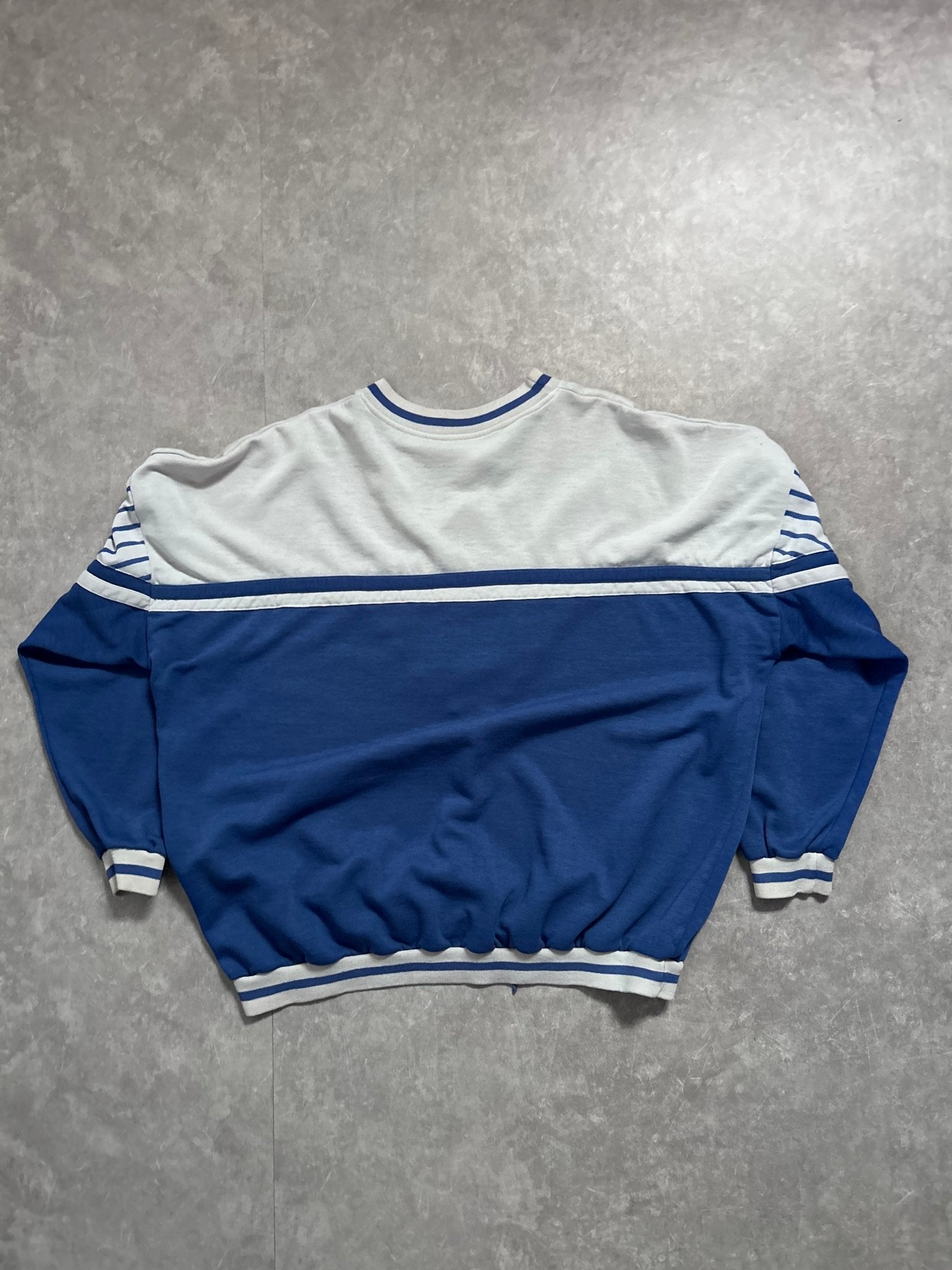 90s Vintage Kansas City Royals Striped White Crewneck - XL - XL | Martin City Vintage