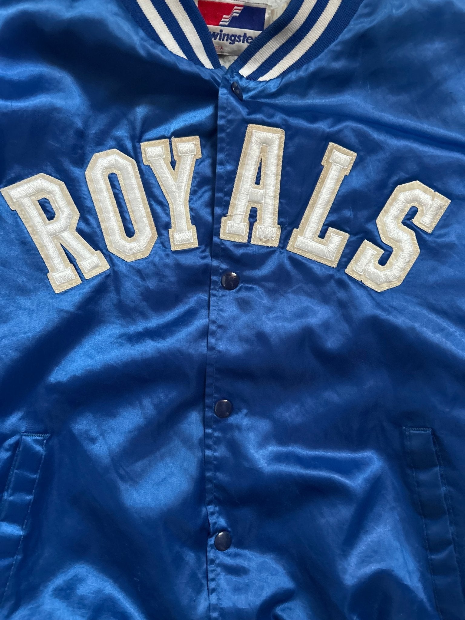90s Vintage Kansas City Royals Blue Satin Jacket - XL - XL | Martin City Vintage