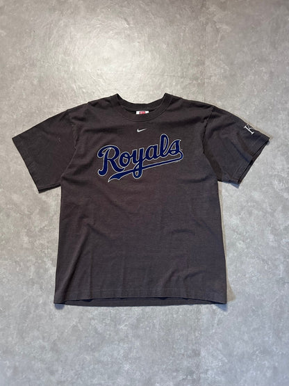 2000s Vintage Kansas City Royals Nike Grey Center Swoosh T Shirt - M - M | Martin City Vintage