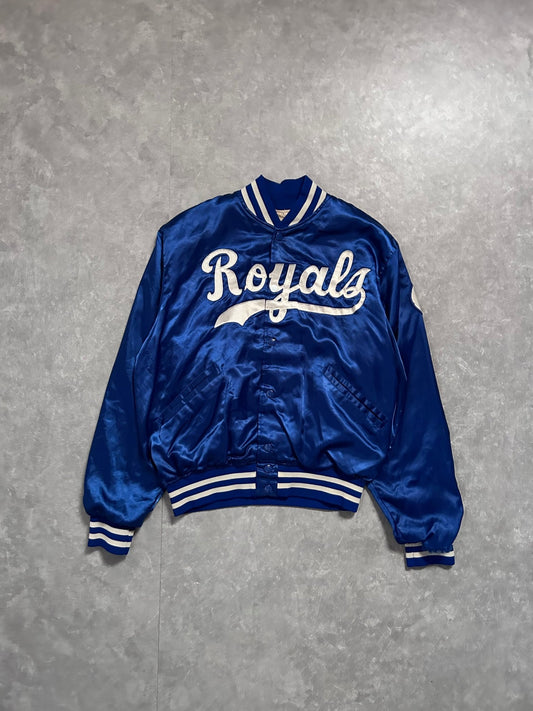 90s Vintage Kansas City Royals Blue Satin Jacket - L - L | Martin City Vintage