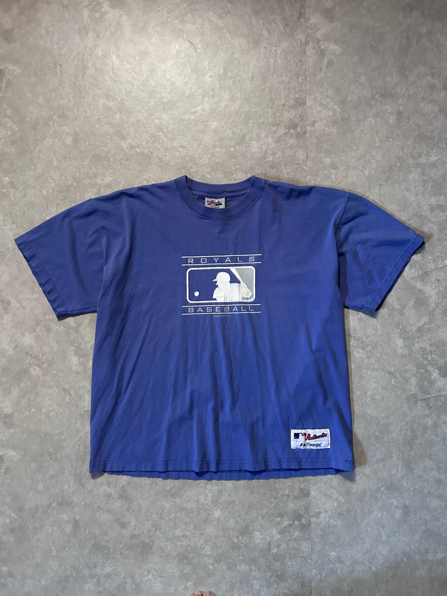 90s Vintage Kansas City Royals Majestic Faded Blue T Shirt - XL - XL | Martin City Vintage