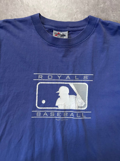 90s Vintage Kansas City Royals Majestic Faded Blue T Shirt - XL - XL | Martin City Vintage