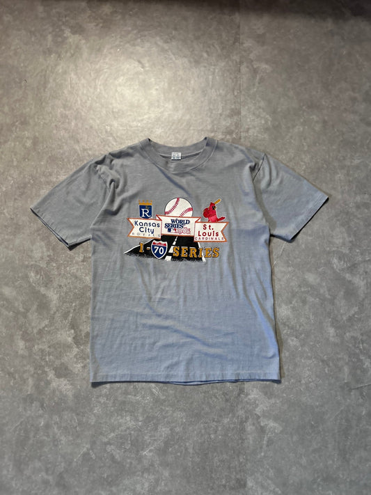 1985 Vintage I - 70 Series Kansas City Royals St. Louis Cardinals World Series Gray T Shirt - L - L | Martin City Vintage