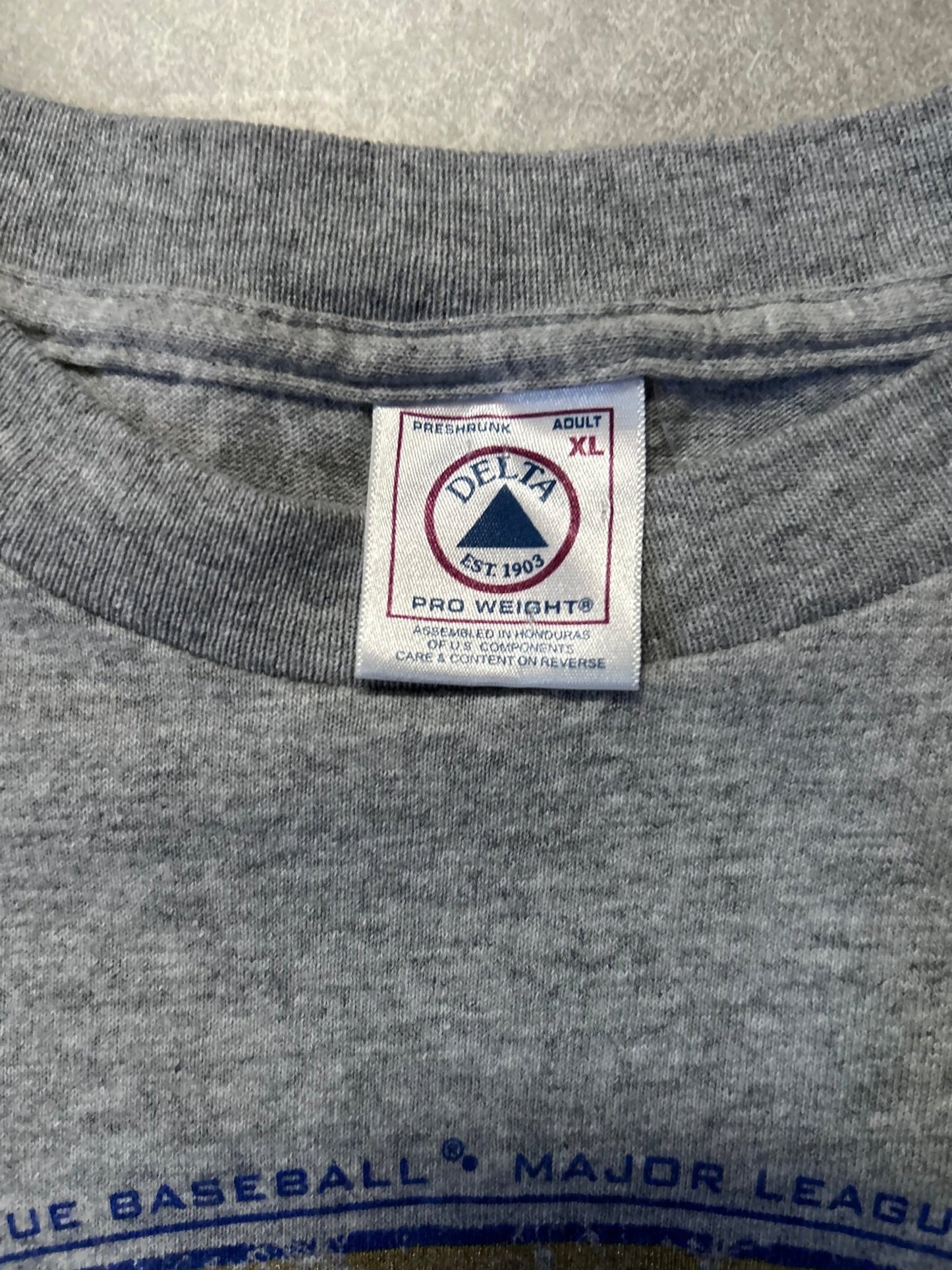 2001 vintage Kansas City Royals Gold Oval Gray T Shirt XL - XL | Martin City Vintage