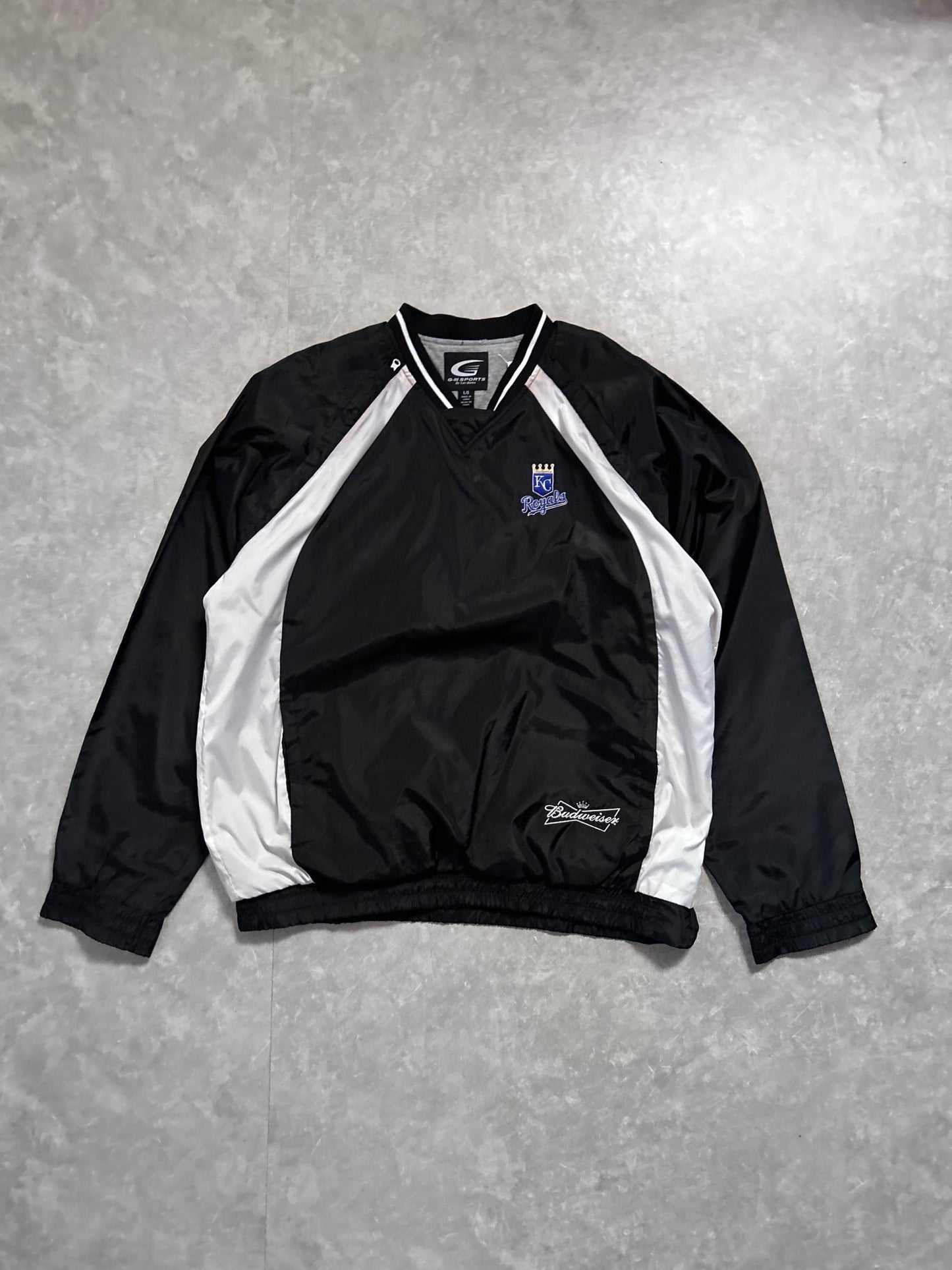 2000s Vintage Kansas City Royals Budweiser Black Pullover - L - L | Martin City Vintage