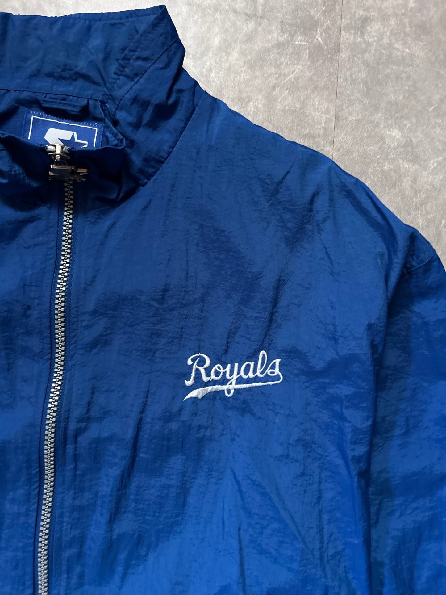 90s Vintage Kansas City Royals Starter Blue Zip Up Jacket - XL - XL | Martin City Vintage