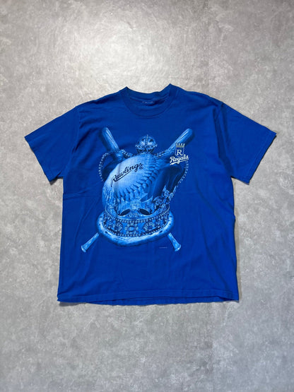 90s Vintage Kansas City Royals Big Print Pro Player Blue T Shirt - L - L | Martin City Vintage