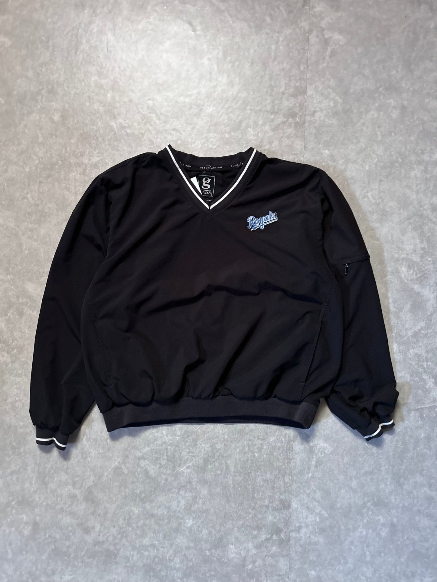 2000s Vintage Kansas City Royals Minimalist Black Pullover - XL - XL | Martin City Vintage