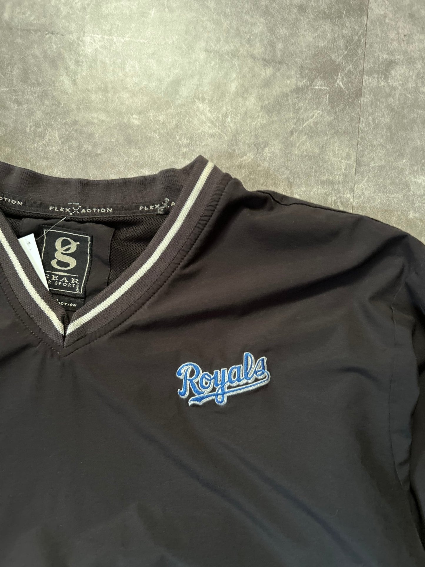 2000s Vintage Kansas City Royals Minimalist Black Pullover - XL - XL | Martin City Vintage