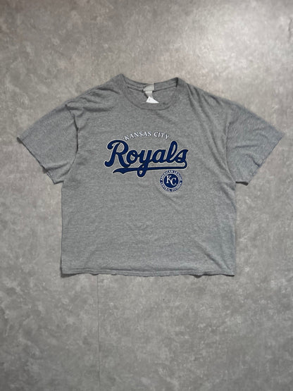 2000s Vintage Kansas City Royals Blue Script Gray T Shirt - XXL - XXL | Martin City Vintage
