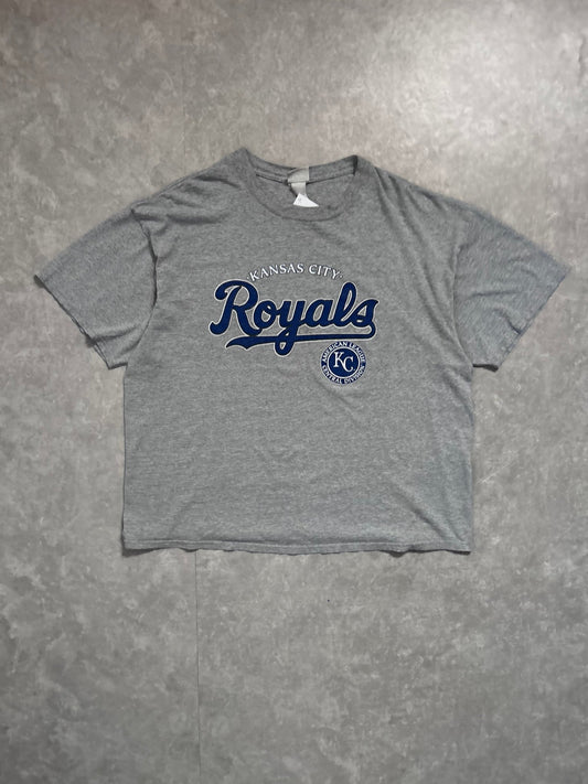 2000s Vintage Kansas City Royals Blue Script Gray T Shirt - XXL - XXL | Martin City Vintage