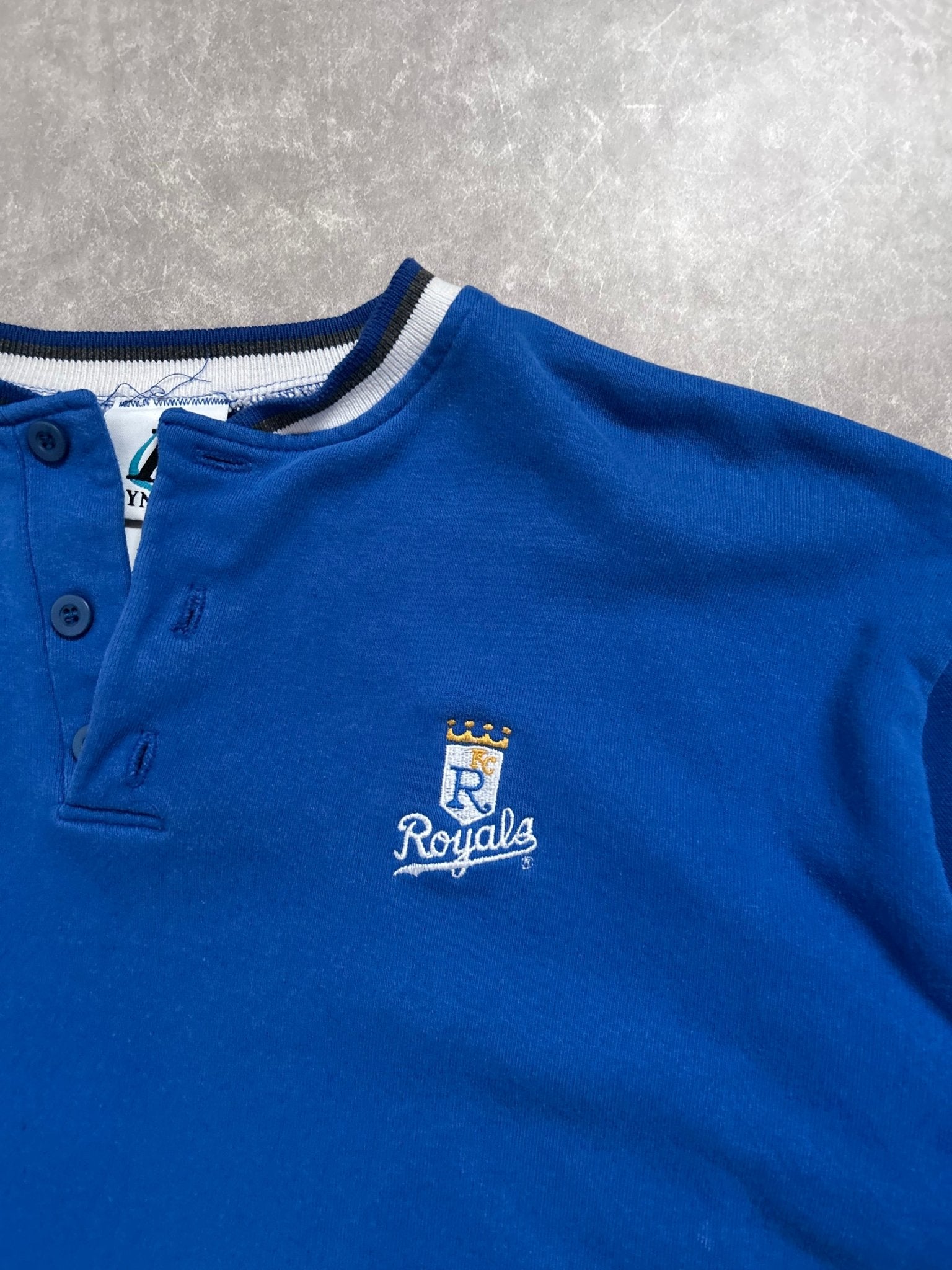 90s Vintage Kansas City Royals Minimalist Blue Crewneck - XL - XL | Martin City Vintage