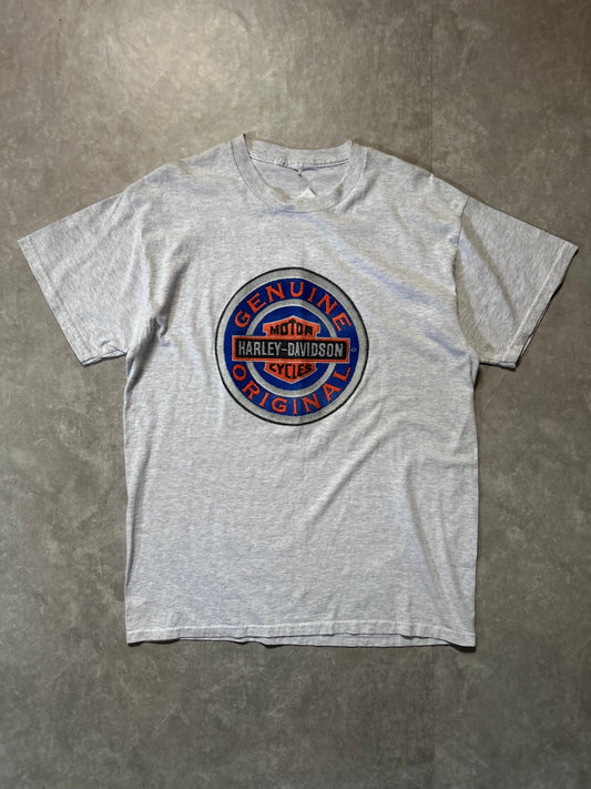 90s Vintage Harley Davidson Circle Logo Heather Gray T Shirt - XL - | Martin City Vintage
