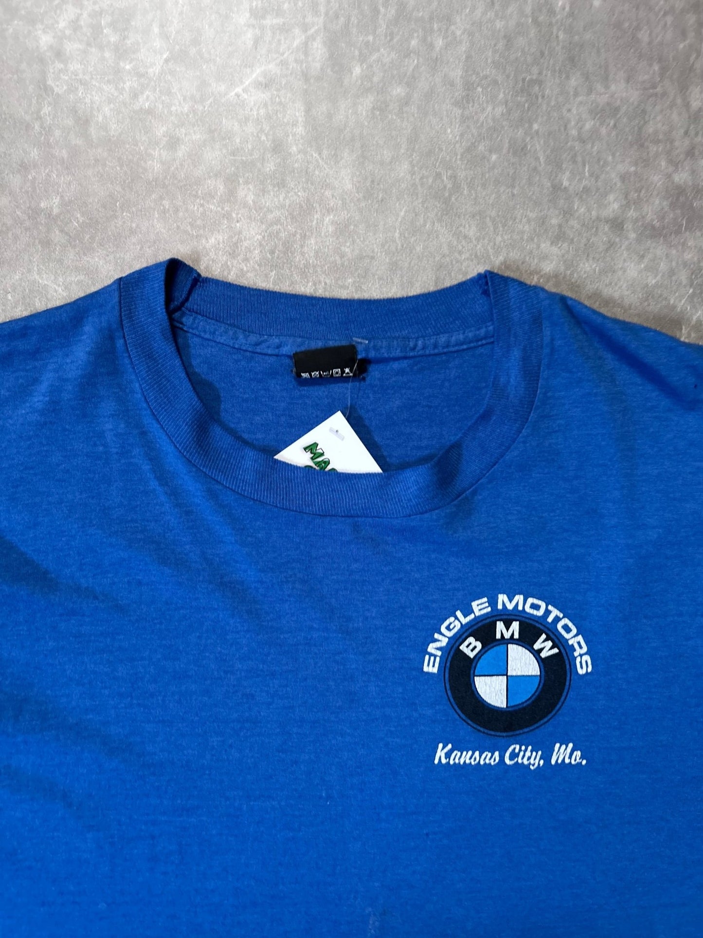 90s Vintage BMW Kansas City Blue T Shirt - XL - XL | Martin City Vintage